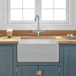 Butler & Rose Ceramic Fireclay Belfast Traditional Kitchen Sink with Weir Overflow - 595 x 455mm